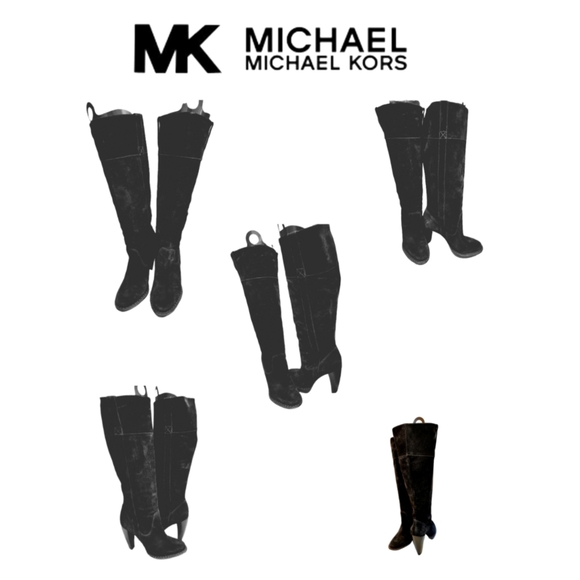 KORS Michael Kors Shoes - KORS MICHAEL KORS BLACK SUEDE PLATFORM DESIGNER BOOTS SIZE 8.5